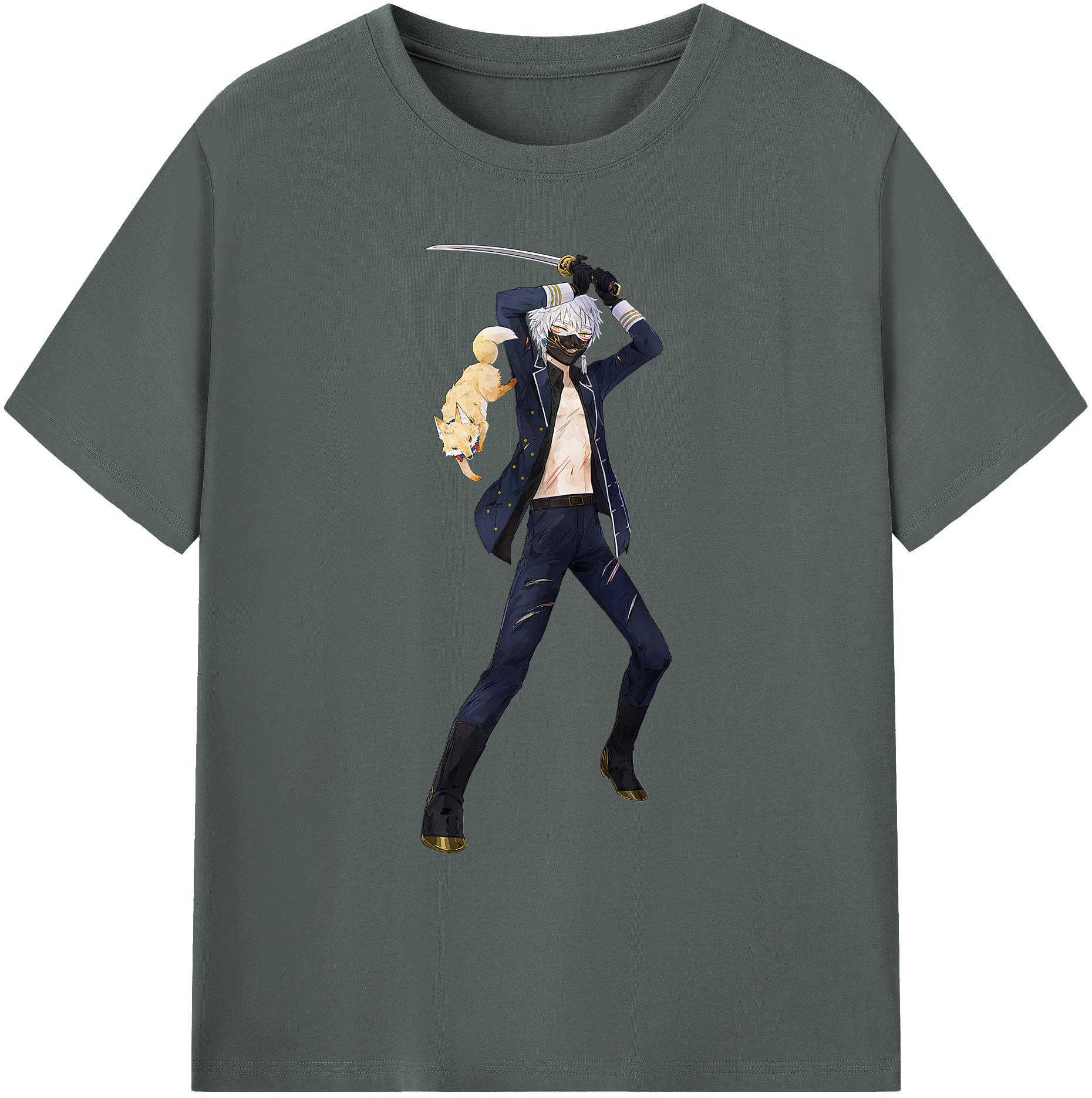 （画像用） 刀剣乱舞 Touken Ranbu 綿100％ メンズ半袖Tシャツ｜肌触りやわらか＆通気性